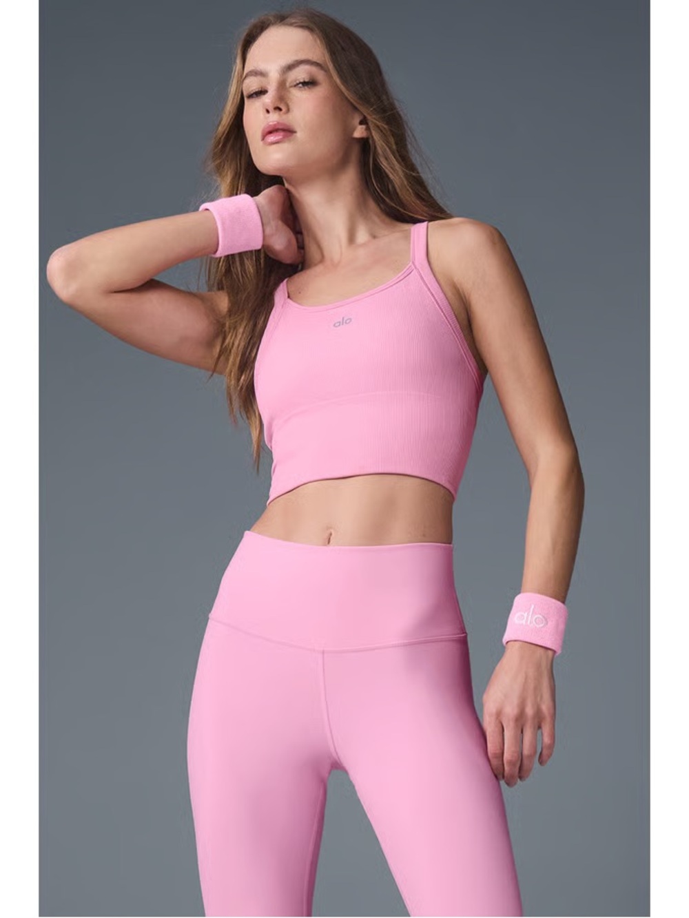 ALO Yoga Set in Sweet Pink